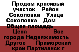 Продам красивый участок › Район ­ Соколовка › Улица ­ Соколовка › Дом ­ 18 › Общая площадь ­ 100 › Цена ­ 300 000 - Все города Недвижимость » Другое   . Приморский край,Партизанск г.